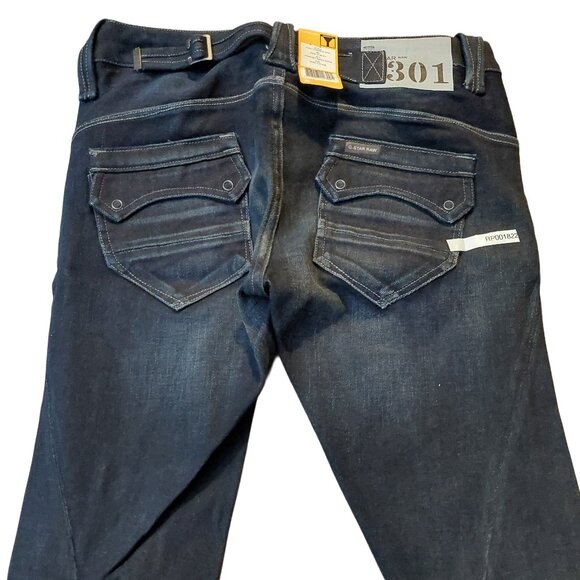 Retro Vintage G-Star Raw 3301 Minic Tapered Aspen Denim Jeans Pants Sz 25 NWT - Picture 9 of 12